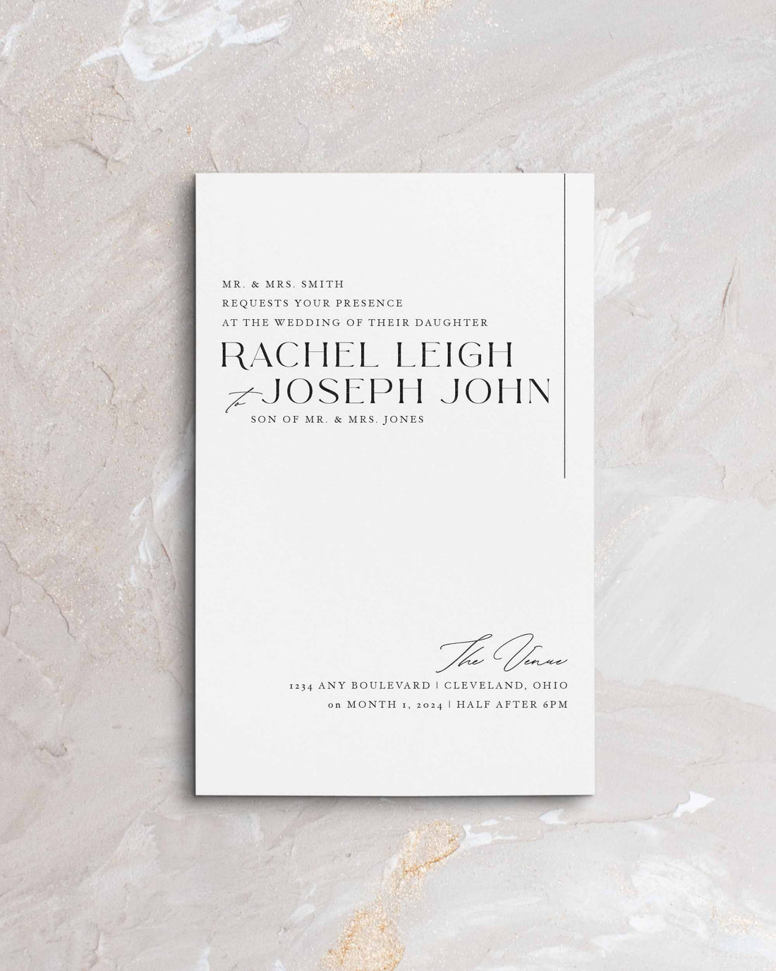 The Rachel Invitation Card &amp; Envelope