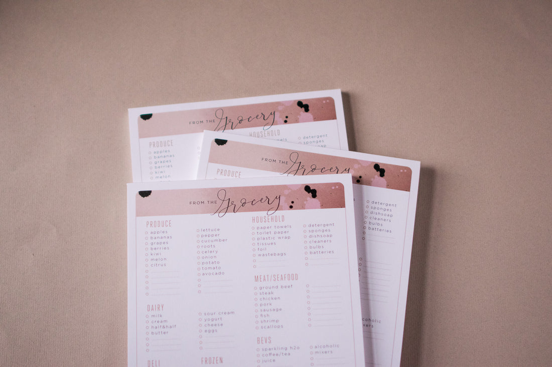 Grocery List Shopping Paper Pad