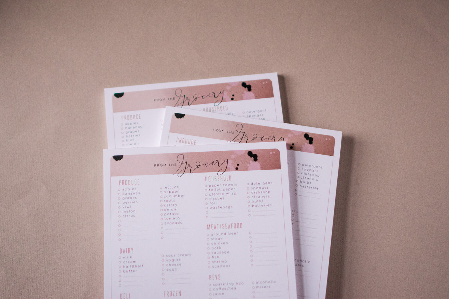 Grocery List Shopping Paper Pad