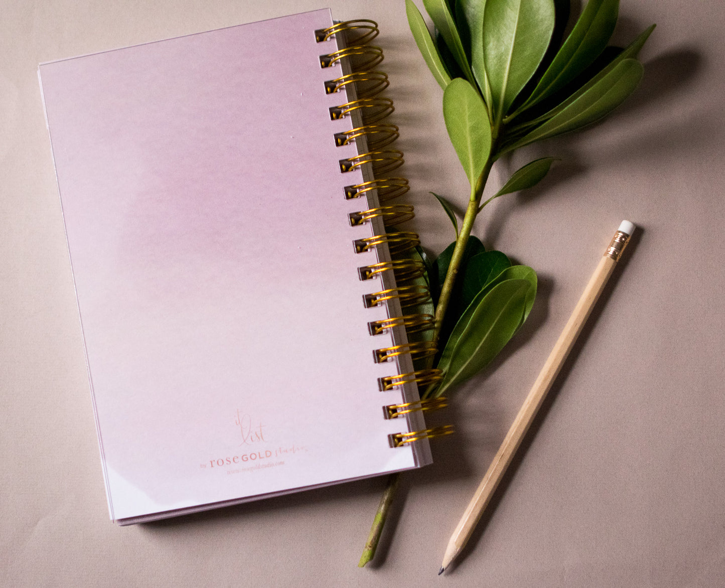 It List Planner by Rose Gold Studio | Personal + Professional - Pink Watercolor Cover